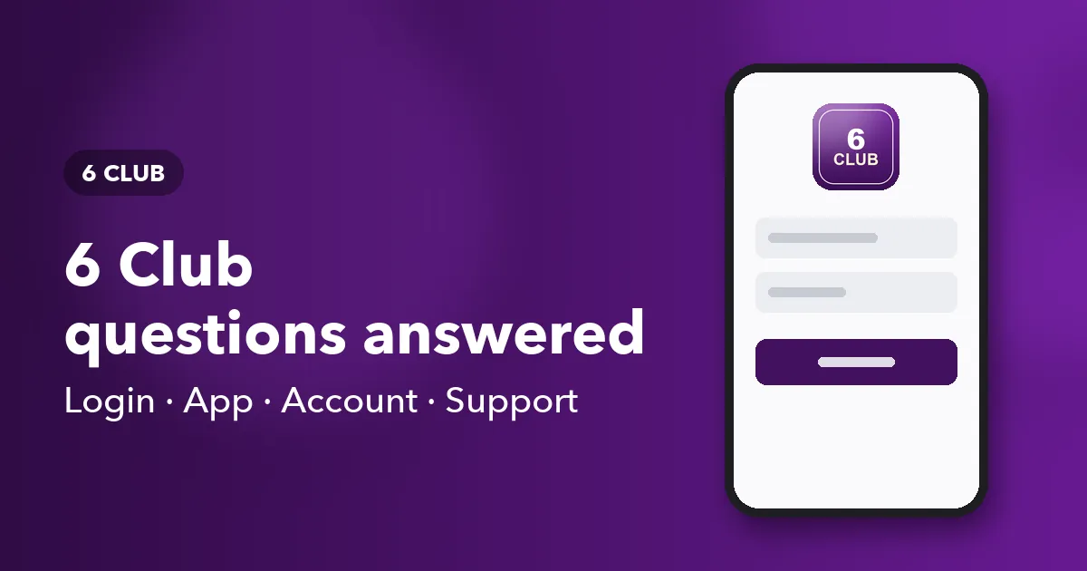 Banner for frequently asked questions about 6 Club